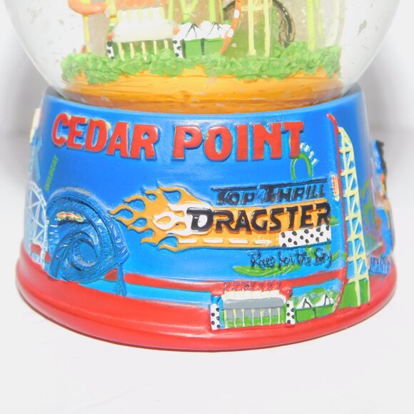 VTG Cedar Point Amusement Park Mini 3.5" Roller coaster Snow Globe Souvenir - Picture 2 of 11